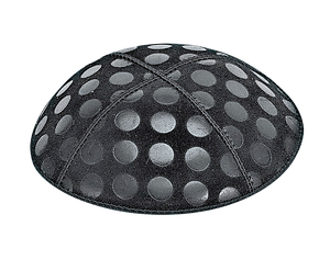 Suede Embossed Dots Large Kippot