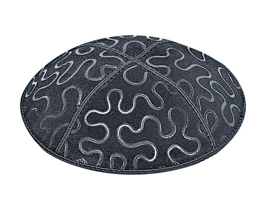 Suede Embossed Puzzle Kippot
