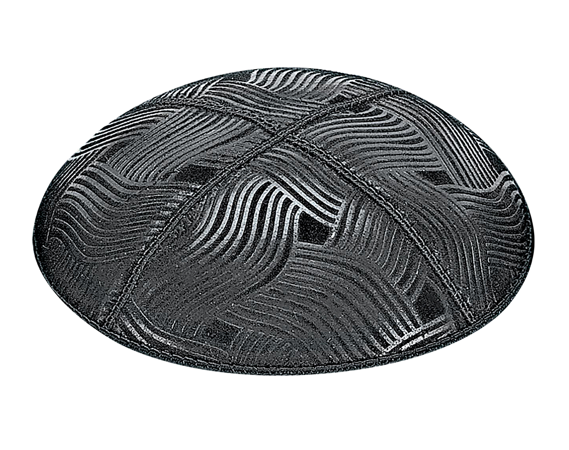 Suede Embossed Spaghetti Kippot