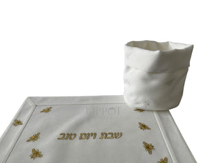 Challah Cover Bees + Bread Basket