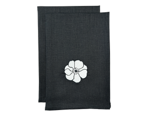 Linen Guest Towel Anemone