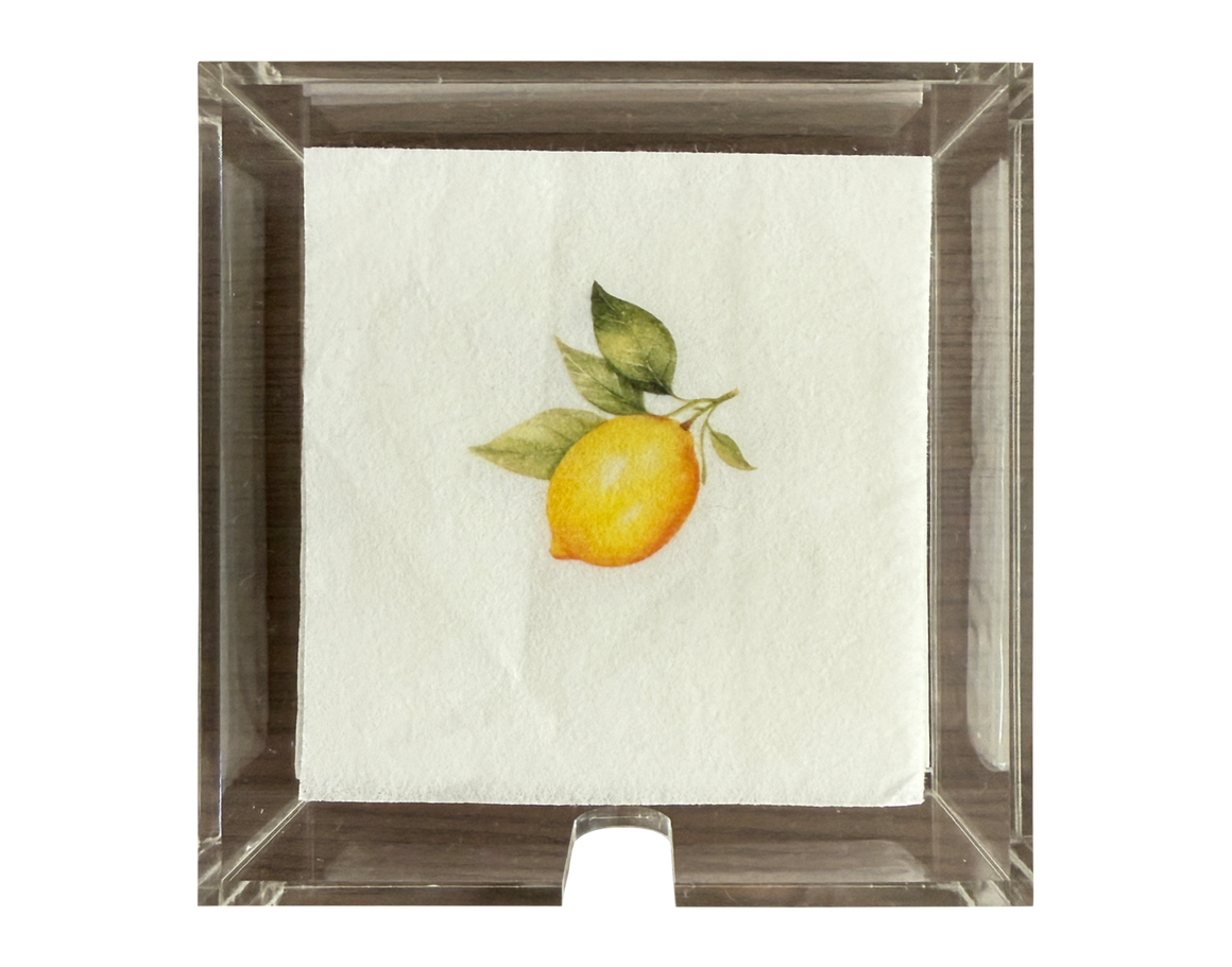 Lemon Cocktail Napkin Gift Set