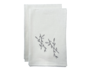 Linen Guest Towel Branch