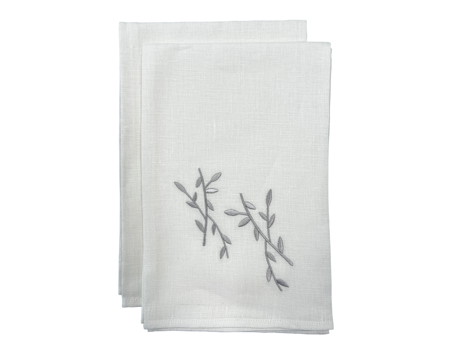 Linen Guest Towel Branch