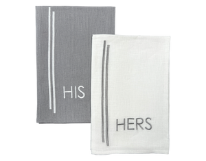 Linen Guest Towel His and Hers Set