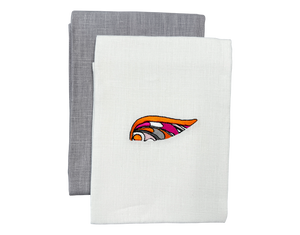 Linen Guest Towel Wave