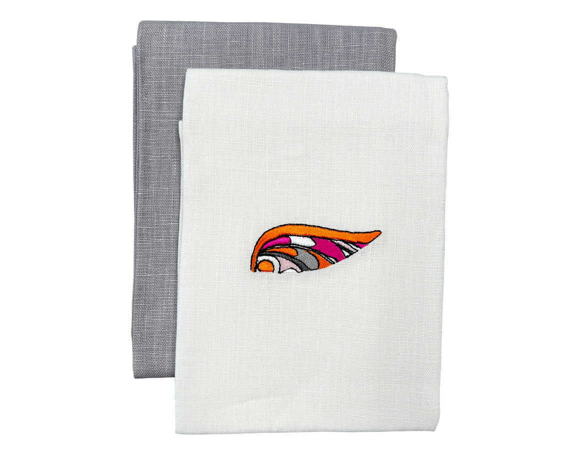 Linen Guest Towel Wave