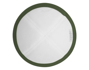 Linen Dark Green Kippot