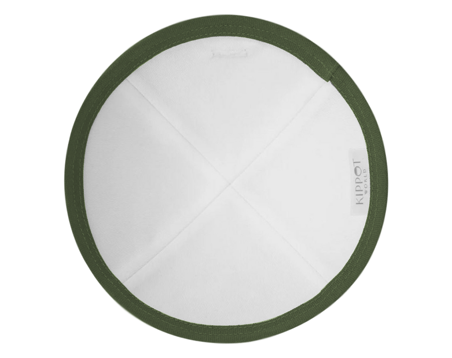 Linen Dark Green Kippot