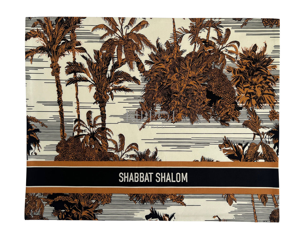 Challah Cover Tropical Toile Camel
