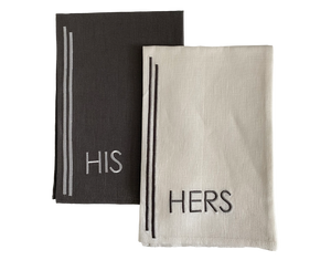 Linen Guest Towel His and Hers Set