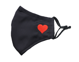 Heart Mask Black and Red