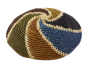 Straw Crochet Spiral Kippot