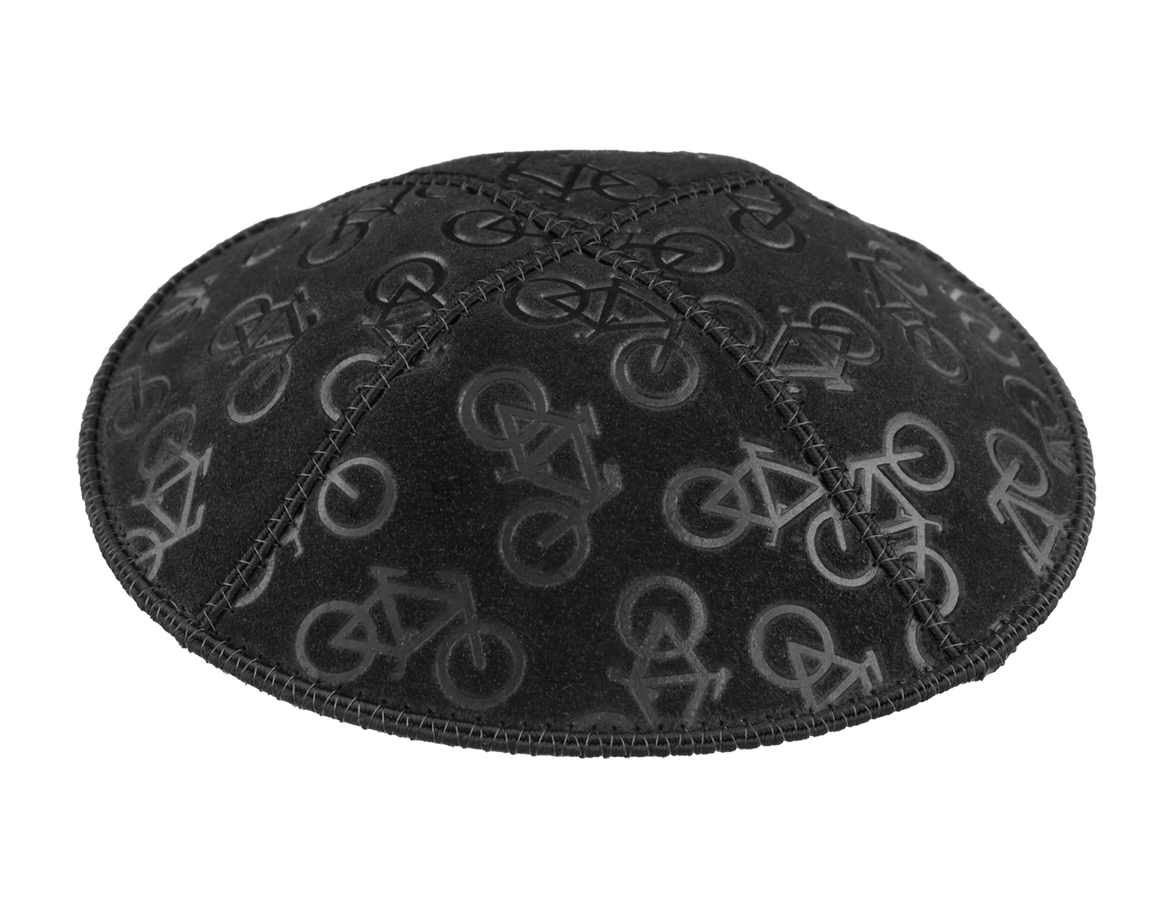 Suede Embossed Bicycle Kippot