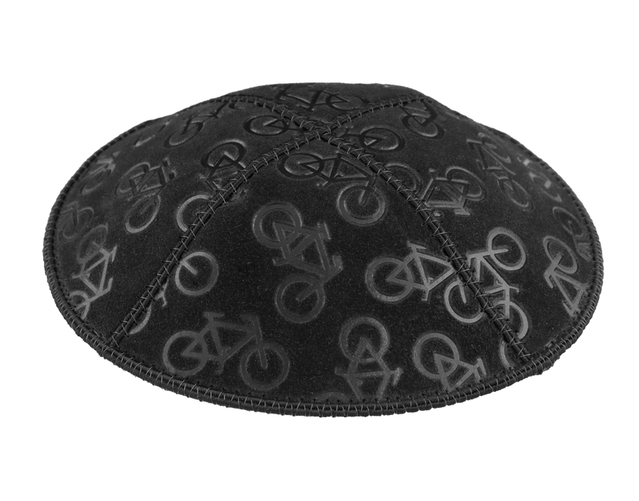 Suede Embossed Bicycle Kippot