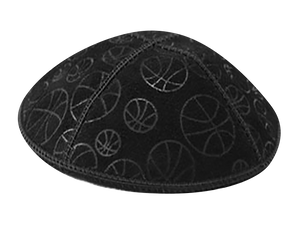 Suede Embossed Basketball Kippot